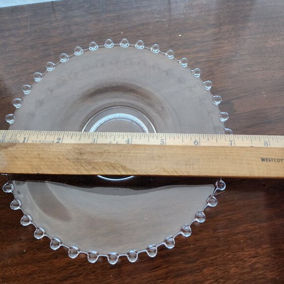 Imperial Glass Candlewick 8oz Bowl & Underplate mayonaise dip condiment serving - Picture 5 of 7